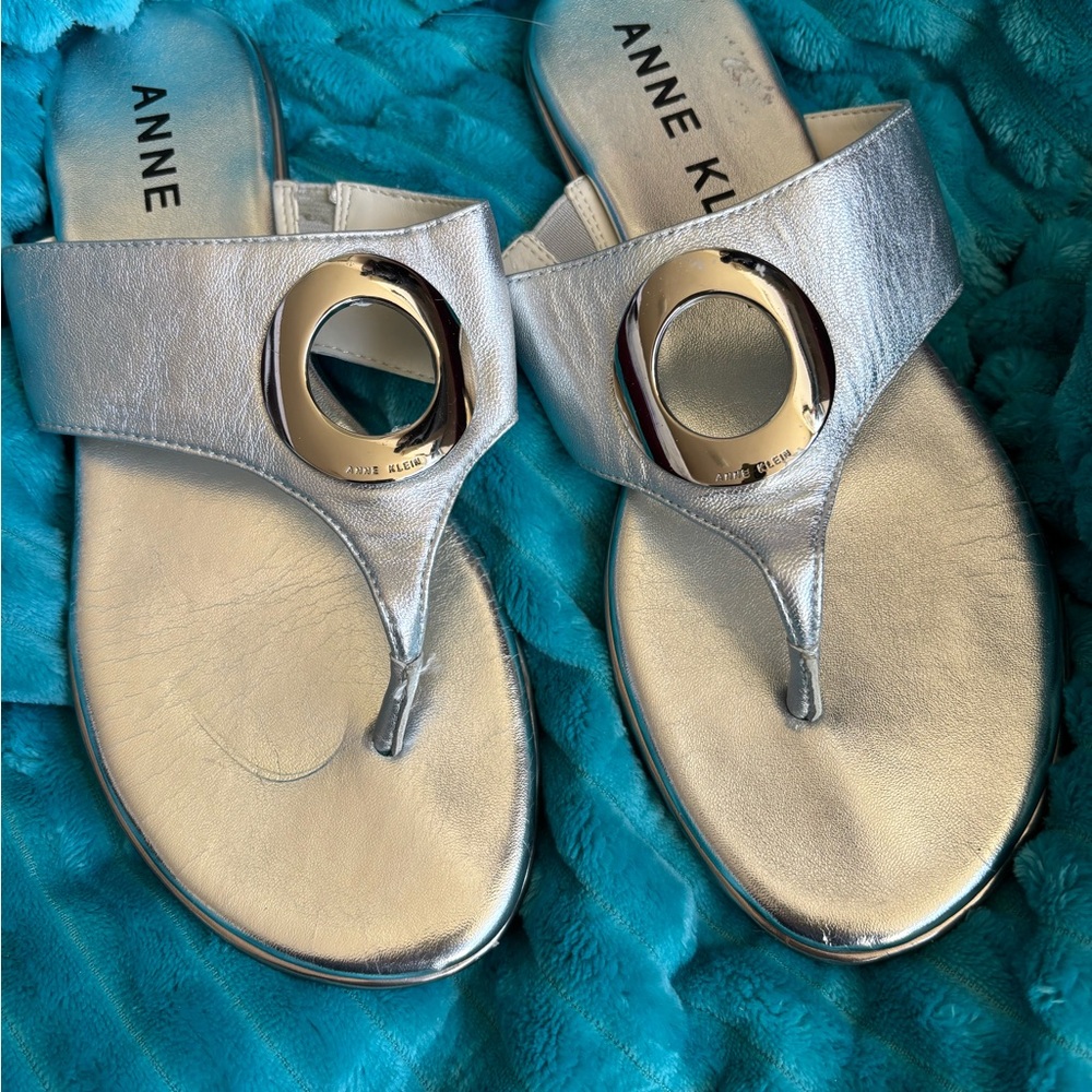 Anne Klein Silver Women's Sandals